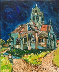 Recreation of Van Gogh's The Church at Auvers